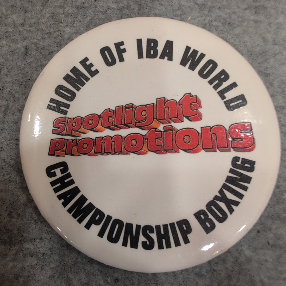 Spotlight Promotions‎ IBA World Championship Boxing Button Home of IBA Pinback